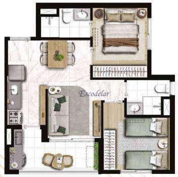 Apartamento à venda com 2 quartos, 41m² - Foto 2