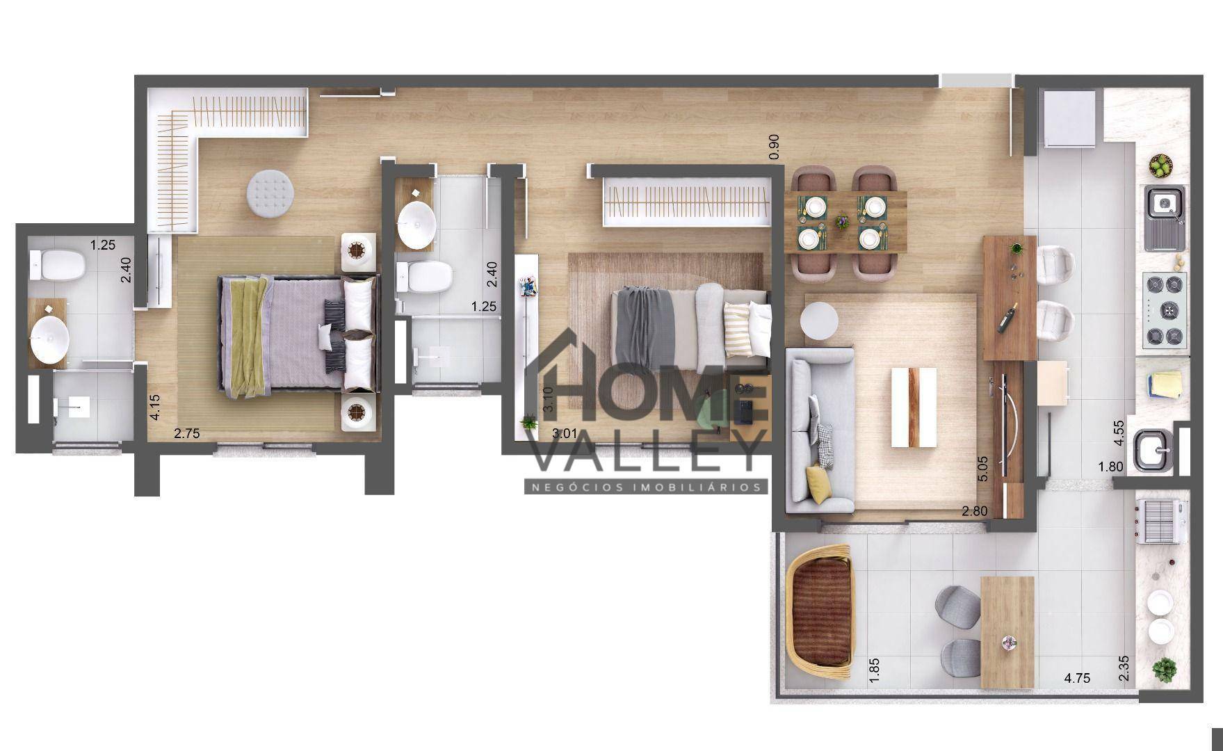 Apartamento à venda com 2 quartos, 70m² - Foto 27