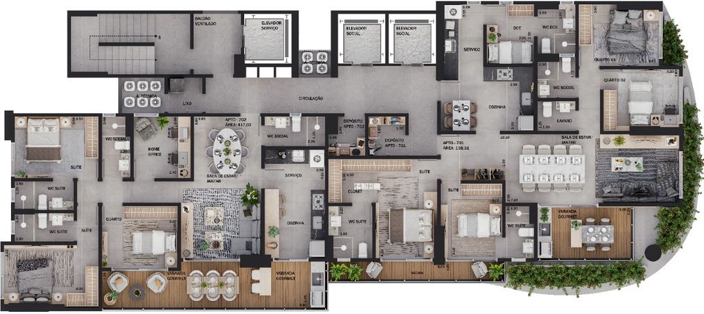 Apartamento à venda com 3 quartos, 9482m² - Foto 17