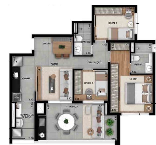 Apartamento à venda com 3 quartos, 120m² - Foto 8