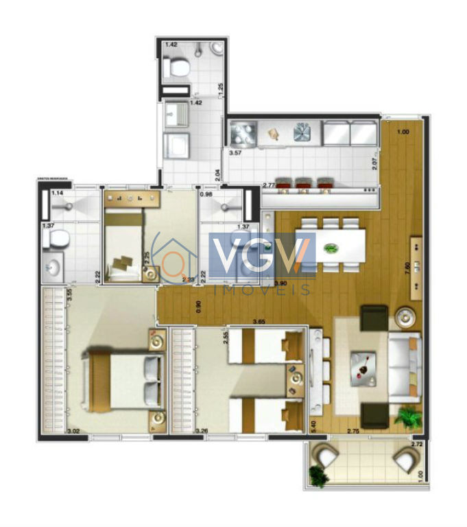 Apartamento à venda com 3 quartos, 92m² - Foto 6