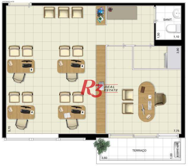 Conjunto Comercial-Sala para alugar, 53m² - Foto 21