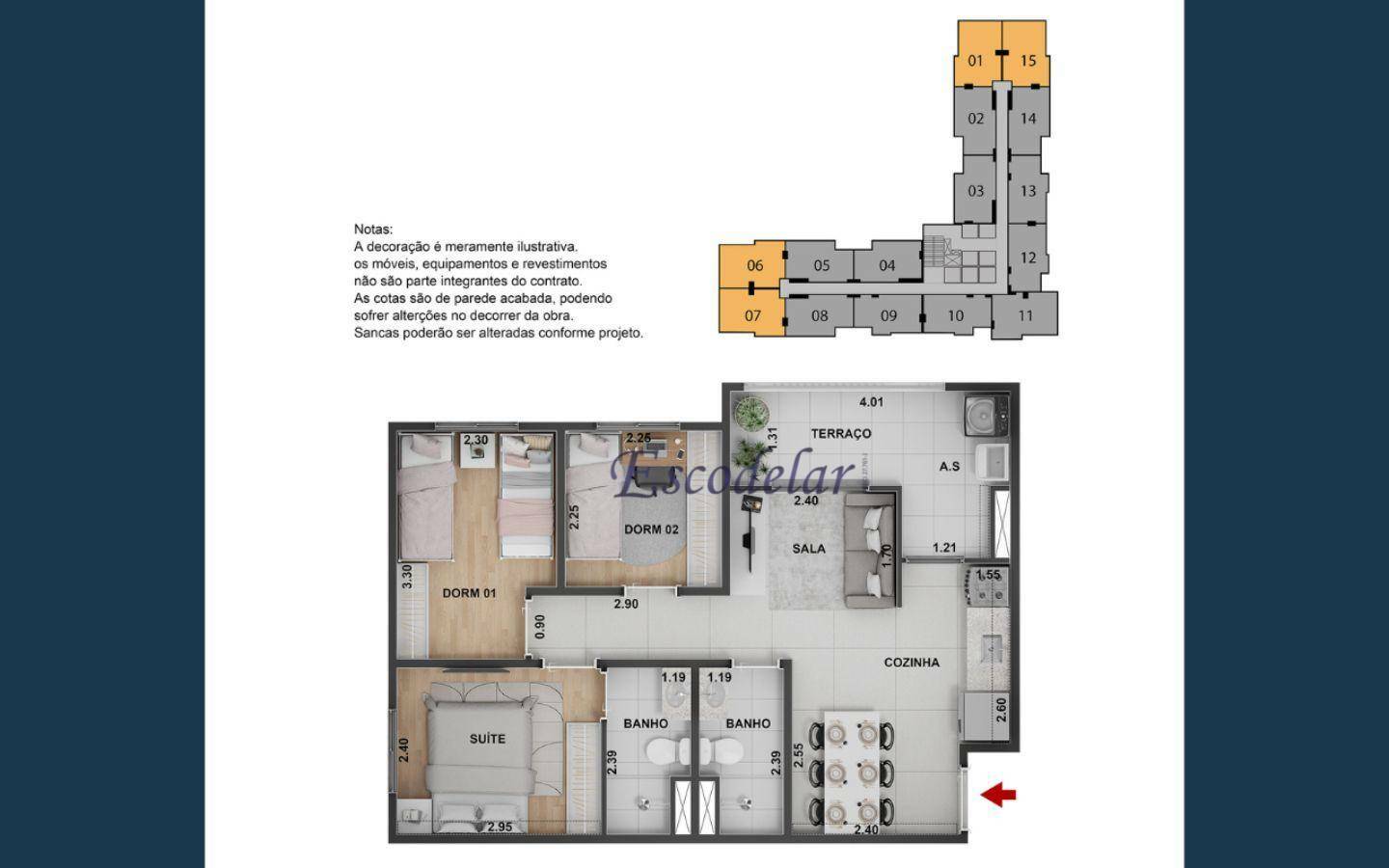 Apartamento à venda com 3 quartos, 56m² - Foto 21