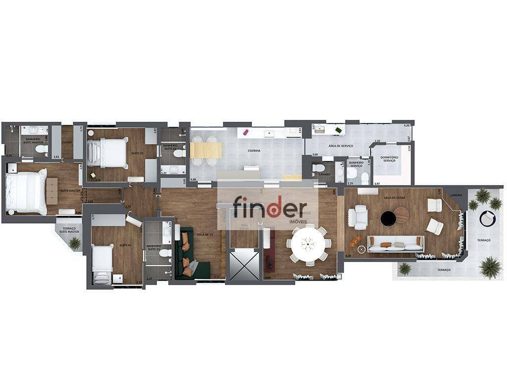 Apartamento à venda com 3 quartos, 175m² - Foto 16