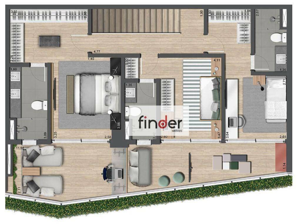 Apartamento à venda com 3 quartos, 196m² - Foto 18