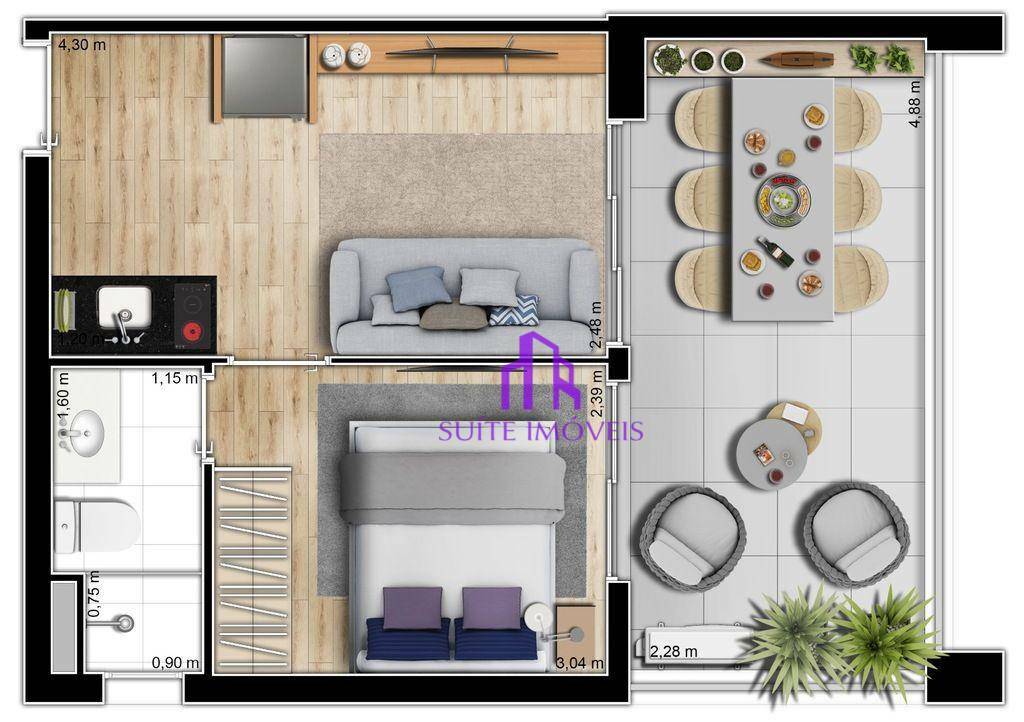 Apartamento à venda com 1 quarto, 36m² - Foto 37