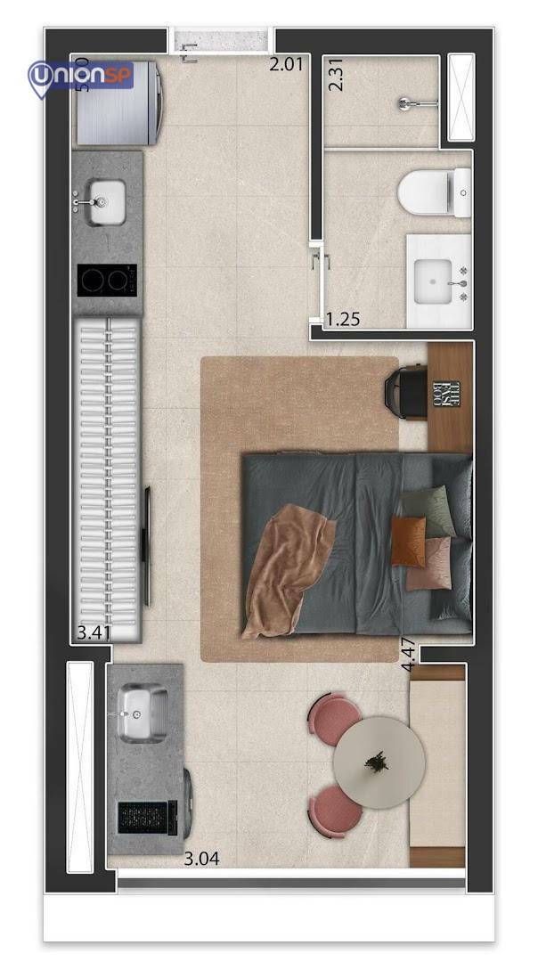 Apartamento à venda com 1 quarto, 38m² - Foto 5