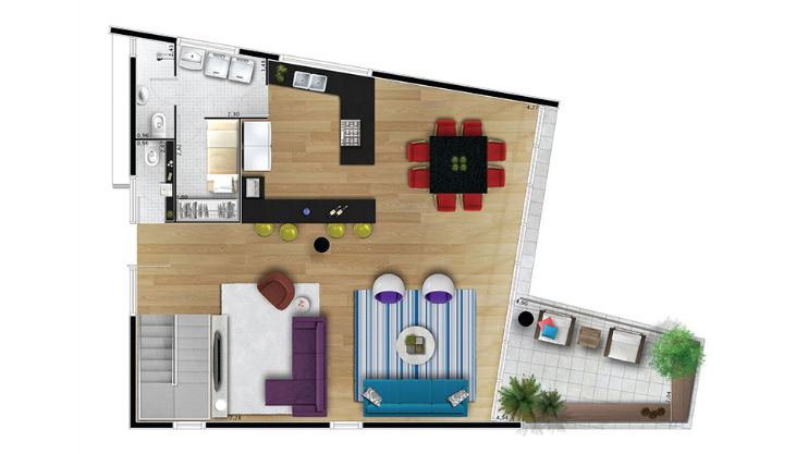 Apartamento à venda com 2 quartos, 98m² - Foto 4