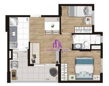 Apartamento à venda com 2 quartos, 38m² - Foto 3