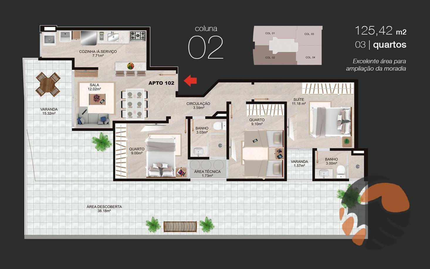 Apartamento à venda com 3 quartos, 125m² - Foto 46