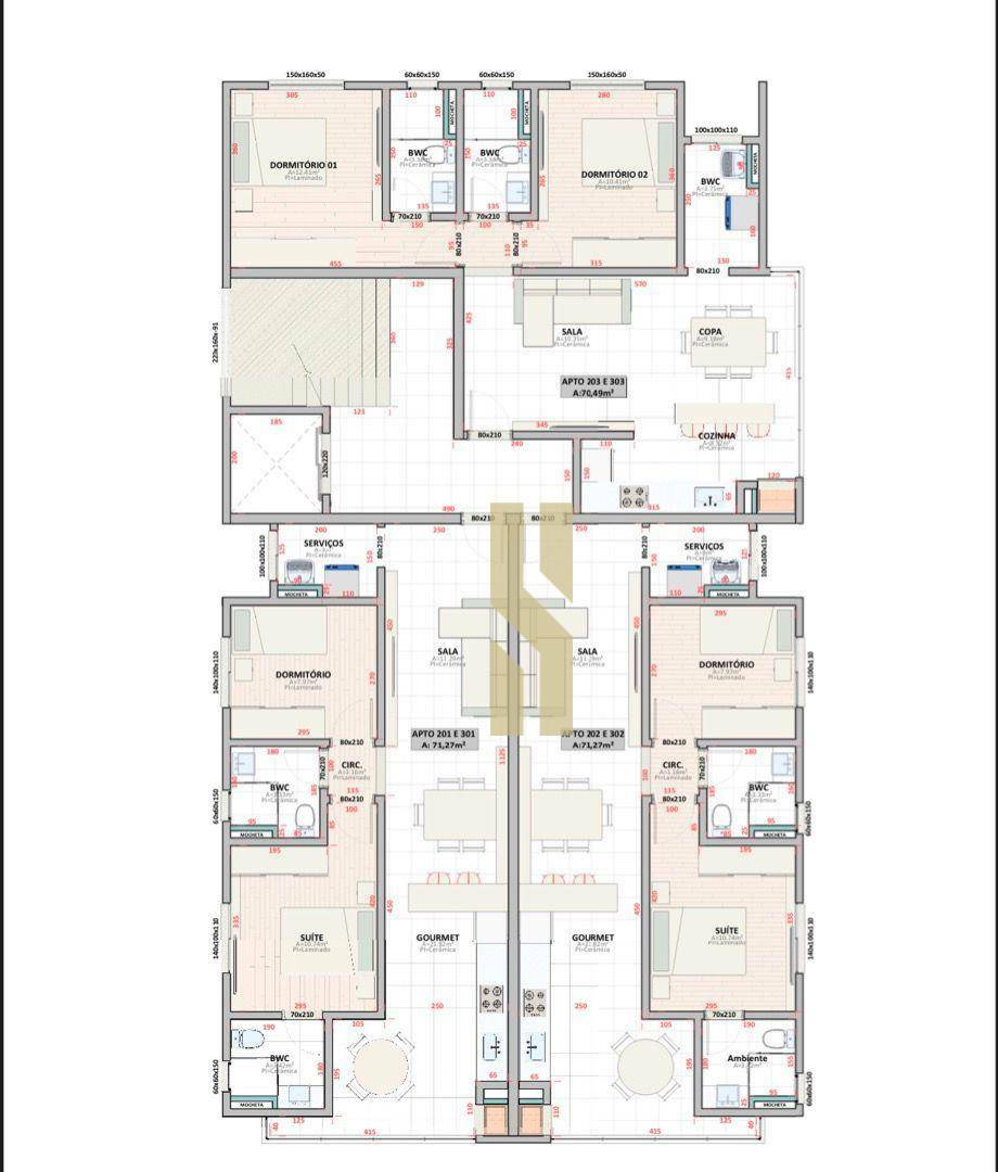 Apartamento à venda com 2 quartos, 71m² - Foto 3