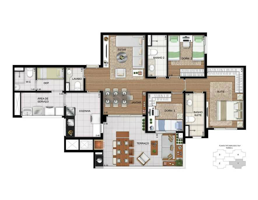 Apartamento à venda com 3 quartos, 110m² - Foto 16