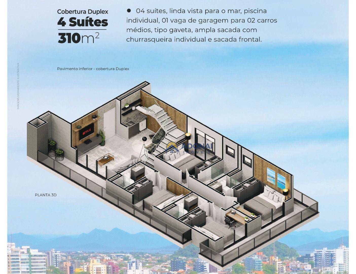 Cobertura à venda com 4 quartos, 314M2 - Foto 2