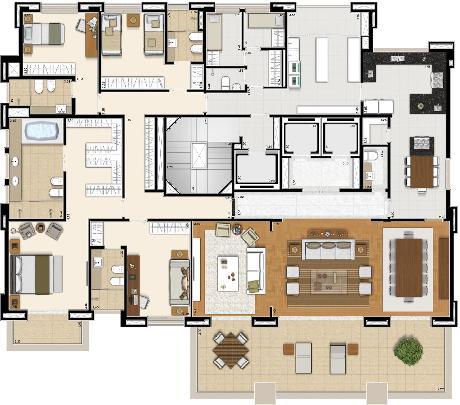 Apartamento à venda com 4 quartos, 440m² - Foto 3