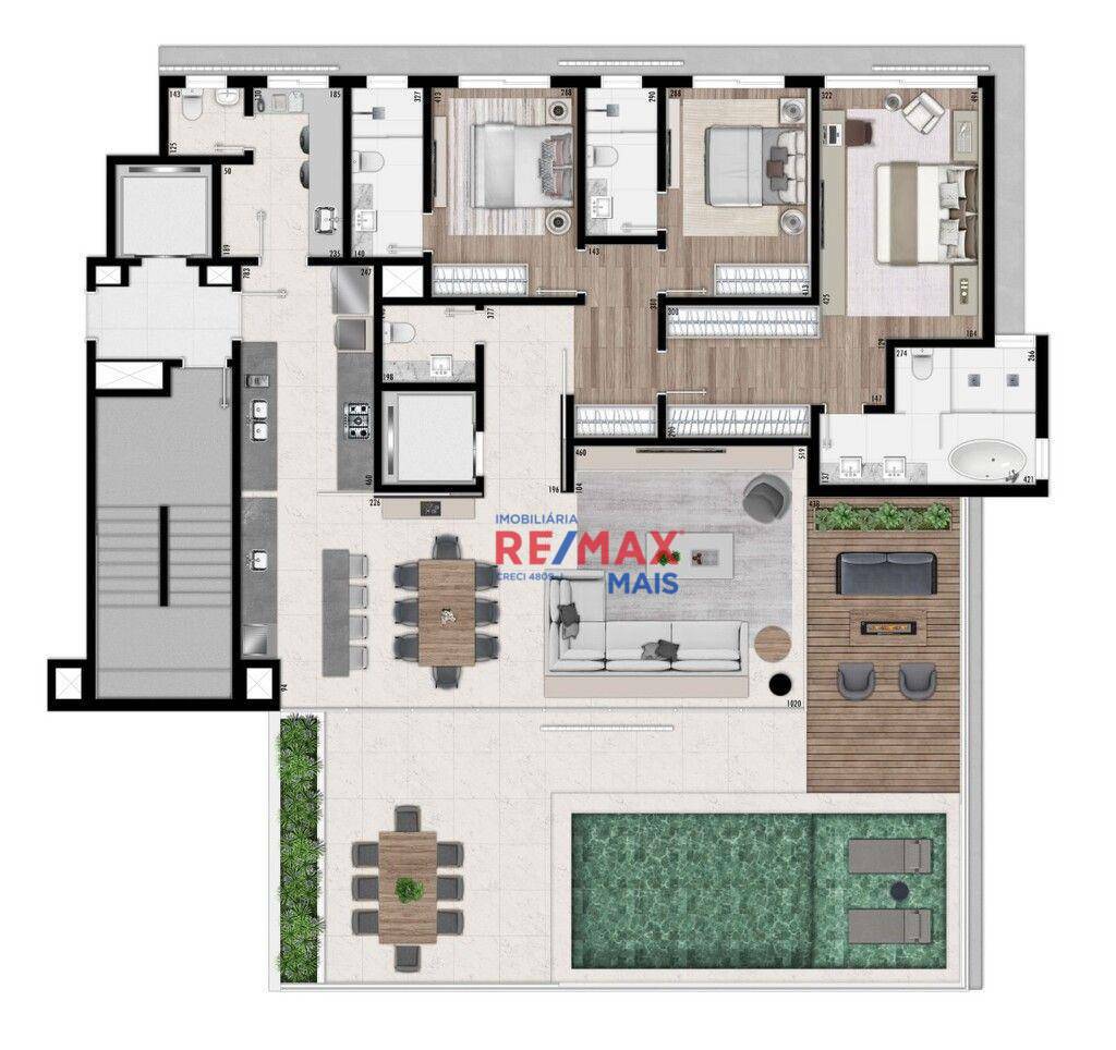 Apartamento à venda com 3 quartos, 175m² - Foto 30