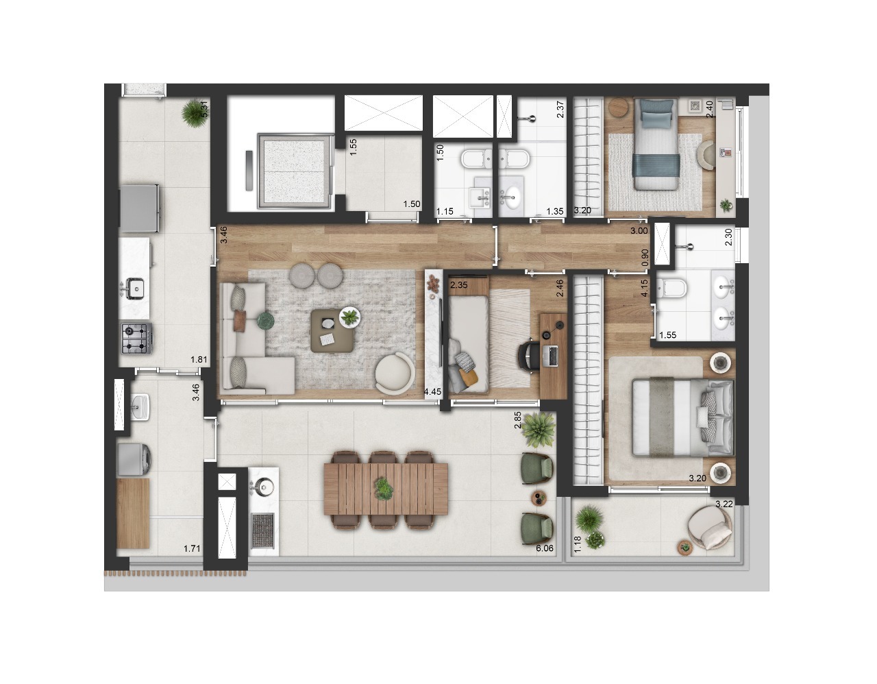 Apartamento à venda com 3 quartos, 112m² - Foto 8