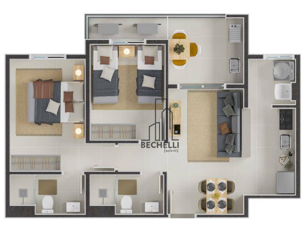 Apartamento à venda com 2 quartos, 58m² - Foto 23