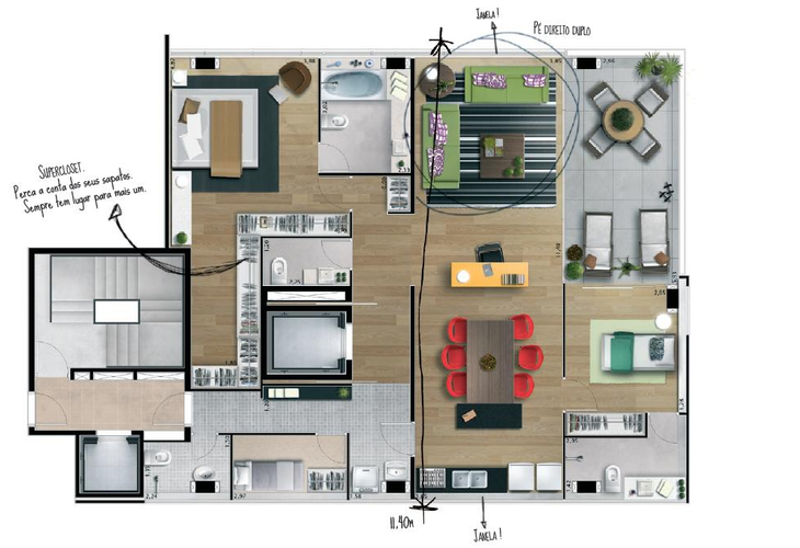 Apartamento à venda com 1 quarto, 124m² - Foto 15