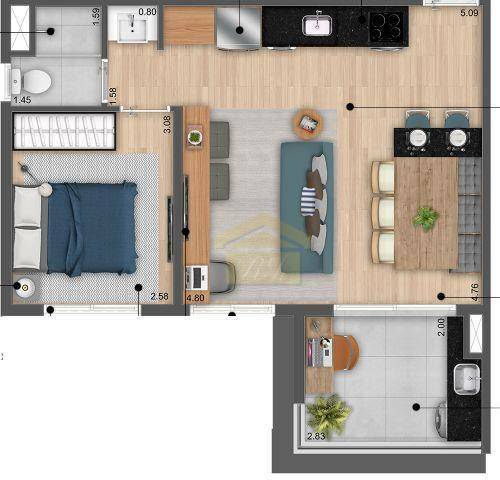 Apartamento para alugar com 1 quarto, 35m² - Foto 19