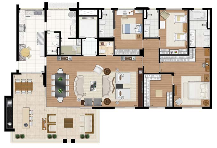 Apartamento à venda com 4 quartos, 233m² - Foto 6