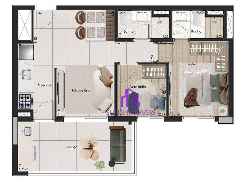 Apartamento à venda com 2 quartos, 51m² - Foto 26