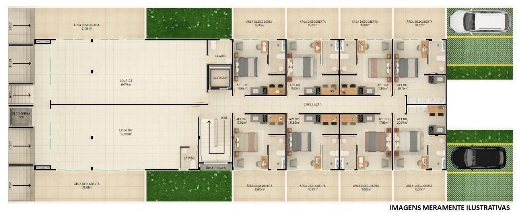 Apartamento à venda com 1 quarto, 21m² - Foto 9