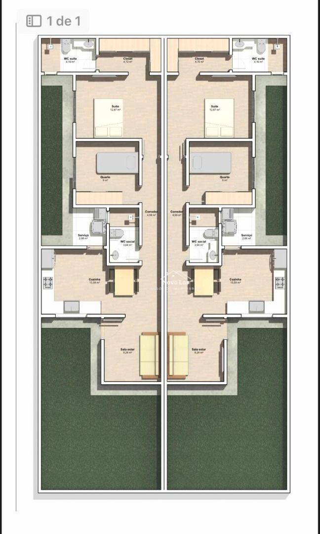 Casa, 2 quartos, 81 m² - Foto 2