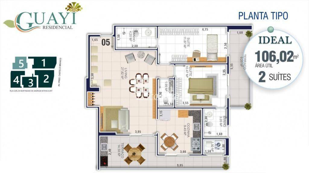 Apartamento à venda com 2 quartos, 106m² - Foto 17