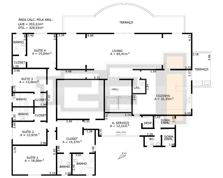 Apartamento à venda com 4 quartos, 300m² - Foto 3