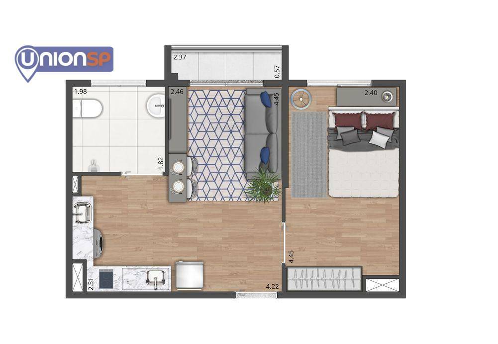 Apartamento à venda com 2 quartos, 35m² - Foto 21