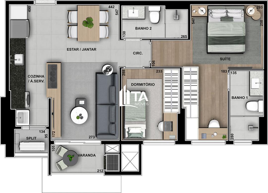 Apartamento à venda com 2 quartos, 68m² - Foto 36