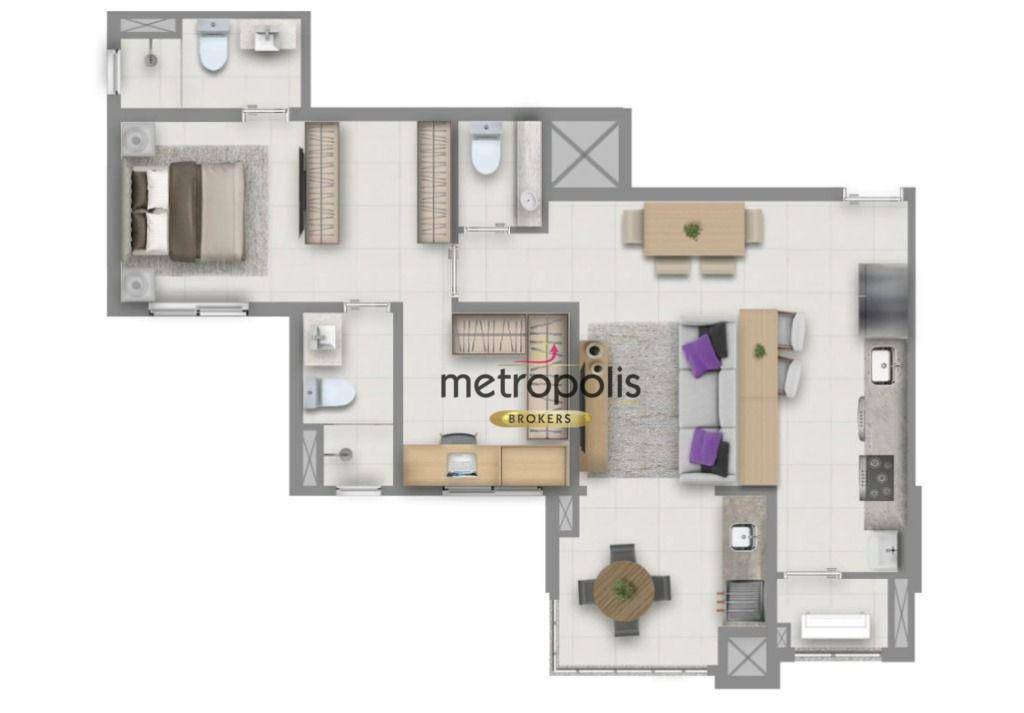 Apartamento à venda com 2 quartos, 69m² - Foto 7