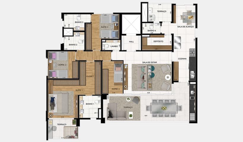 Apartamento à venda com 3 quartos, 181m² - Foto 11