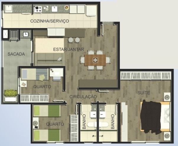 Apartamento à venda com 3 quartos, 78m² - Foto 34