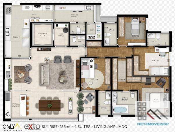 Apartamento à venda com 3 quartos, 186m² - Foto 54