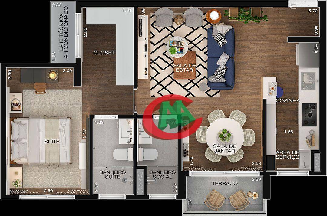 Apartamento à venda com 2 quartos, 60m² - Foto 27