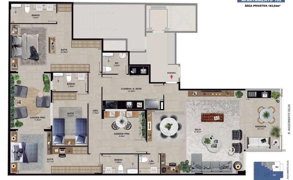 Apartamento à venda com 4 quartos, 205m² - Foto 20