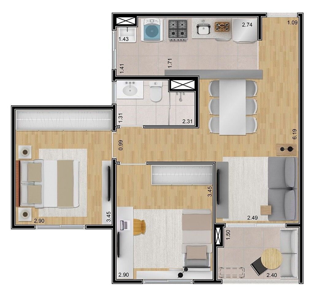 Apartamento à venda com 2 quartos, 109m² - Foto 22