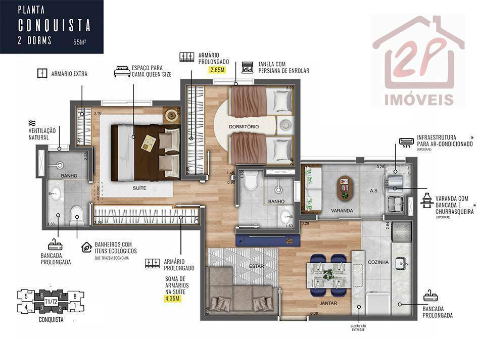 Apartamento à venda com 2 quartos, 55m² - Foto 32