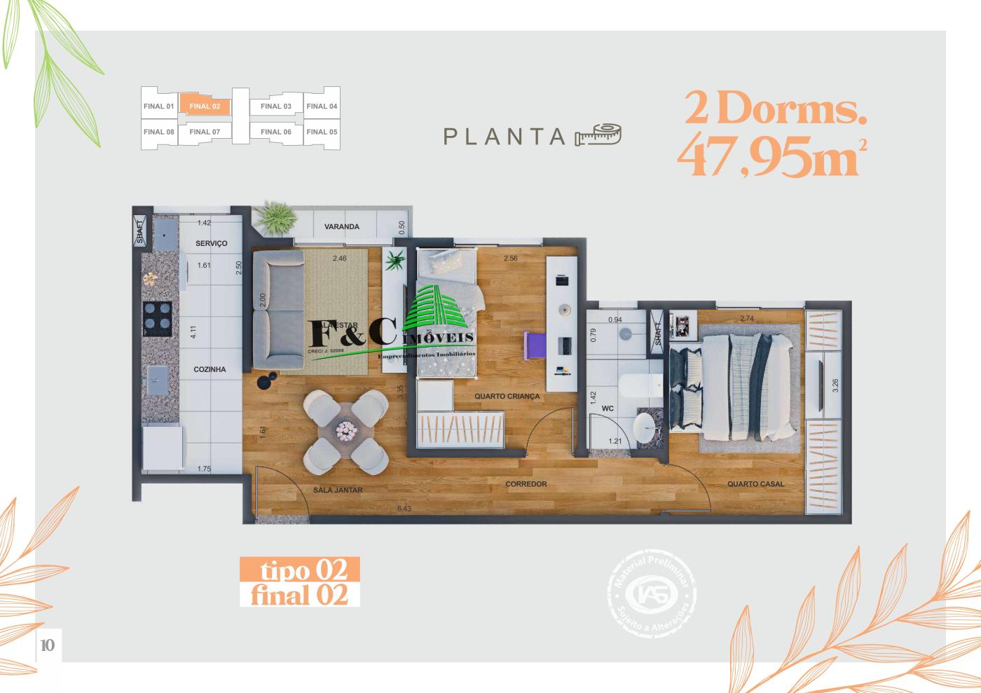 Apartamento à venda com 2 quartos, 48m² - Foto 15