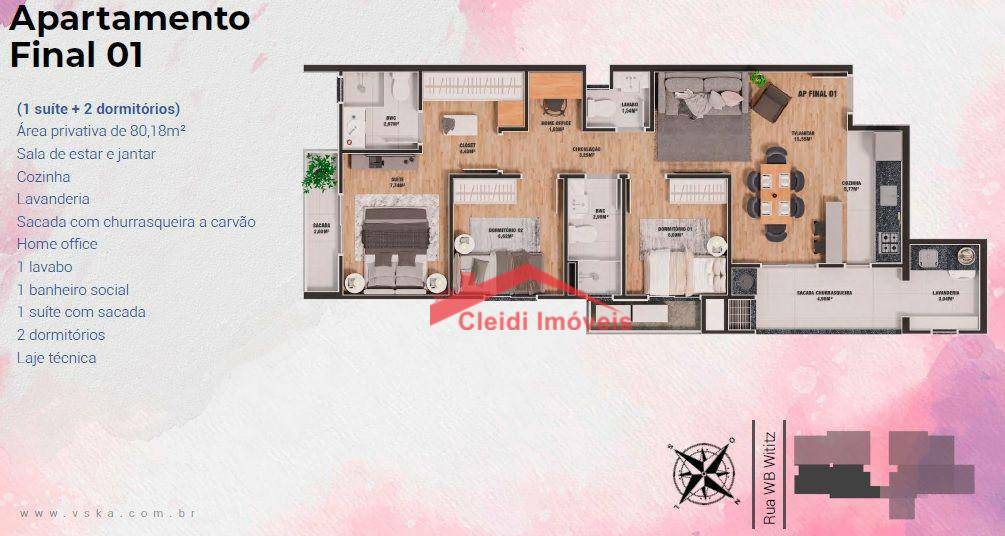 Apartamento à venda com 3 quartos, 68m² - Foto 9