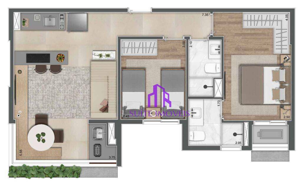 Apartamento à venda com 2 quartos, 66m² - Foto 39