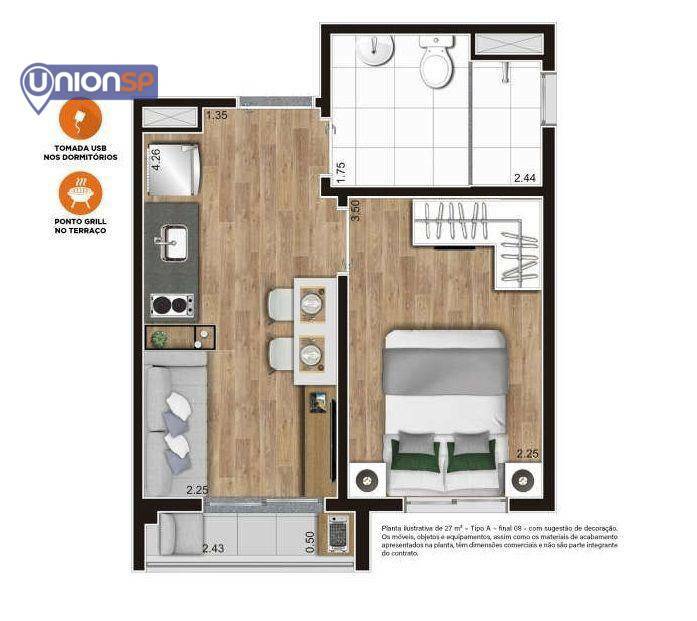 Apartamento à venda com 2 quartos, 39m² - Foto 22