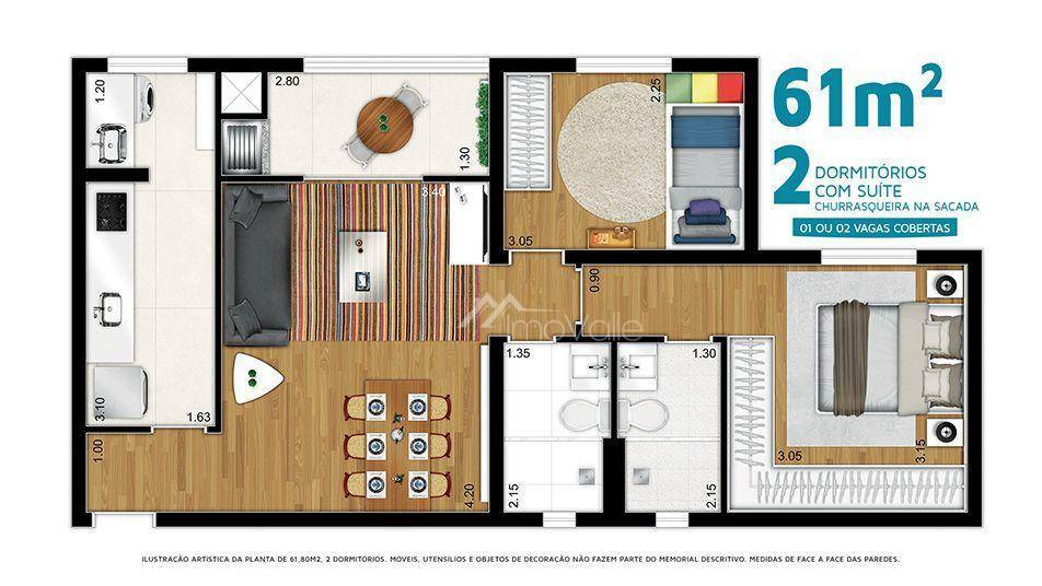 Apartamento à venda com 2 quartos, 62m² - Foto 8