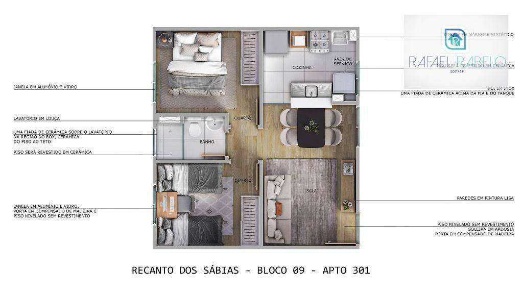 Apartamento à venda com 2 quartos, 38m² - Foto 6