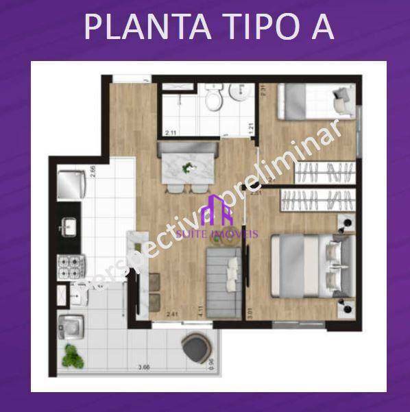 Apartamento à venda com 2 quartos, 40m² - Foto 13