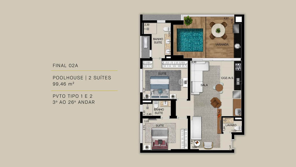 Apartamento, 2 quartos, 70 m² - Foto 26