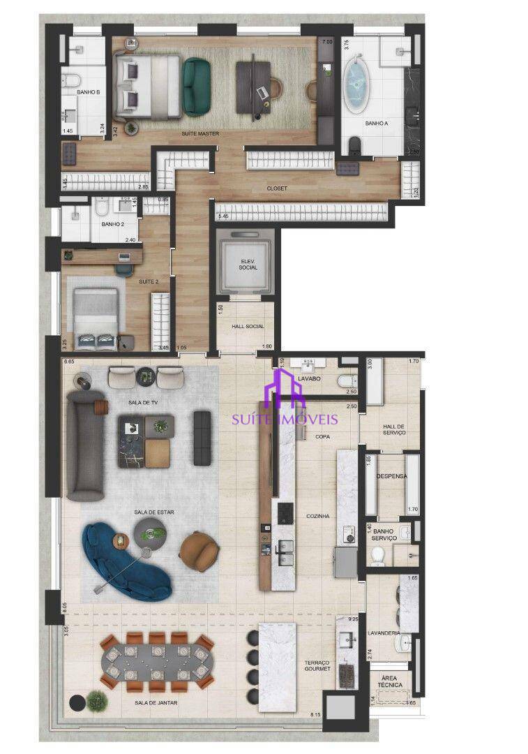 Apartamento à venda com 3 quartos, 230m² - Foto 28