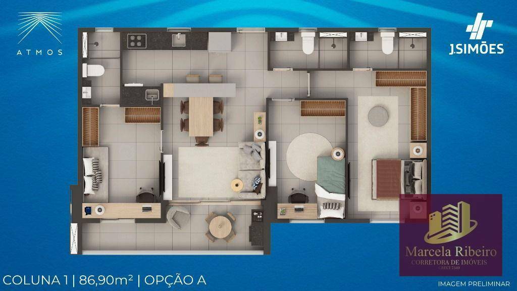 Apartamento à venda com 3 quartos, 86m² - Foto 4