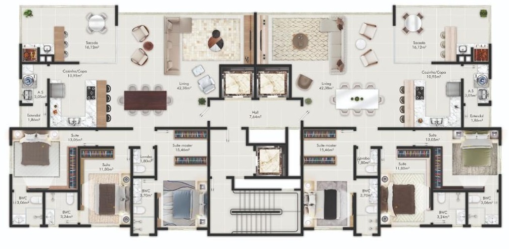 Apartamento à venda com 3 quartos, 143m² - Foto 19